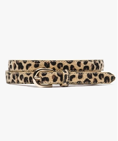 ceinture femme facon poil de poulain a motif leopard beige autres accessoires9003701_1