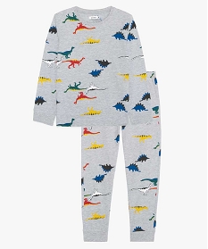 pyjama garcon a motifs dinosaures multicolores gris9009901_1