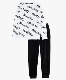 pyjama garcon en velours imprime awesome noir9020501_1