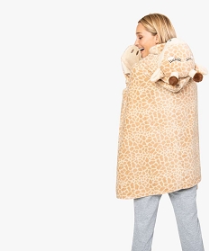 cape dinterieur femme motif girafe imprime pyjamas ensembles vestes9027801_3