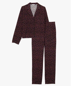 pyjama femme fluide boutonne a petits motifs imprime pyjamas ensembles vestes9028101_4