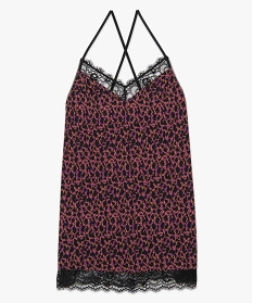 nuisette femme en dentelle et microfibre a motif leopard imprime nuisettes chemises de nuit9029501_4