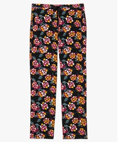 pantalon de pyjama femme droit et fluide a motifs imprime bas de pyjama9029801_4
