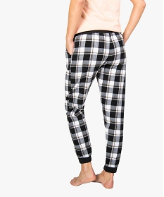 bas de pyjama femme a carreaux en flanelle imprime bas de pyjama9030101_3