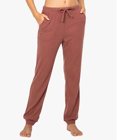 pantalon dinterieur femme en maille cotelee rose bas de pyjama9030301_1