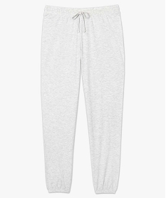 pantalon de pyjama femme en jersey a chevilles elastiquees gris9030401_4
