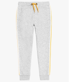pantalon de jogging garcon avec bandes colorees sur les cotes gris9040101_1