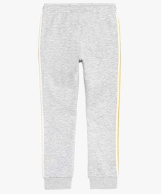 pantalon de jogging garcon avec bandes colorees sur les cotes gris pantalons9040101_2