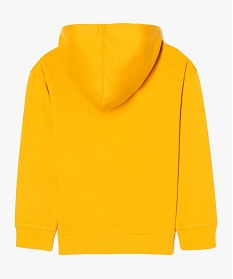 sweat mixte a capuche avec inscription coloree sur lavant jaune sweats9042201_2