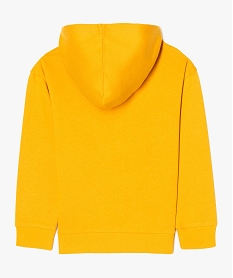 sweat mixte a capuche avec inscription coloree sur lavant jaune sweats9042201_4