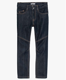 jean garcon regular ultra resistant a taille elastiquee et coutures aux genoux bleu jeans9044501_2