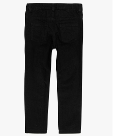jean garcon regular ultra resistant a taille elastiquee et coutures aux genoux noir jeans9044601_2
