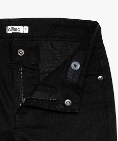 jean garcon regular ultra resistant a taille elastiquee et coutures aux genoux noir9044601_3