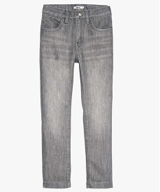 jean garcon coupe straight avec cinq poches gris jeans9044901_1
