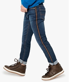 jean garcon coupe slim avec bandes contrastantes sur les cotes gris9045001_1