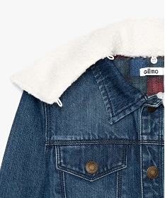 veste  jean garcon avec col   amovible gris blousons et vestes9045301_3