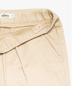 pantalon garcon a taille elastiquee et matiere extensible gris pantalons9045901_3