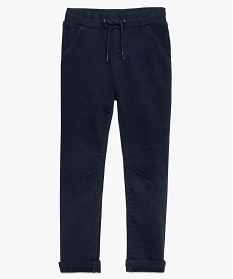 pantalon garcon a taille elastiquee et matiere extensible bleu9046001_1