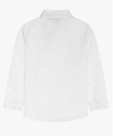 chemise garcon boutonne a nœud papillon contrastant blanc9047501_2