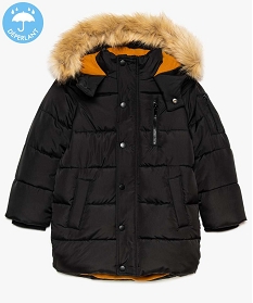 manteau garcon en polyester recycle double polaire noir doudounes9049401_1