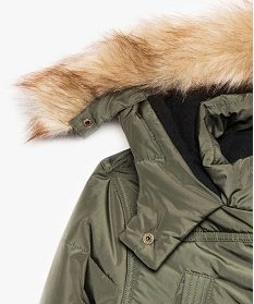 manteau garcon matelasse double polaire en polyester recycle vert9049601_3