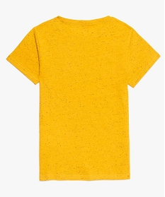 tee-shirt garcon a manches courtes avec motif brode sur lavant jaune9051801_2