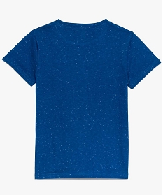 tee-shirt garcon a manches courtes avec motif brode sur lavant bleu tee-shirts9052001_2