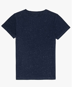 tee-shirt garcon a manches courtes avec motif brode sur lavant bleu tee-shirts9052101_3