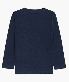 tee-shirt garcon a manches longues avec motif sur lavant bleu tee-shirts9054501_3