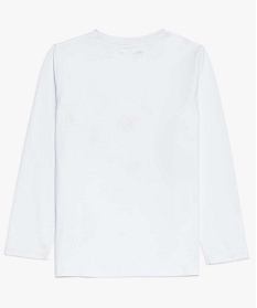 tee-shirt garcon a manches longues avec motif sur lavant blanc tee-shirts9054701_2