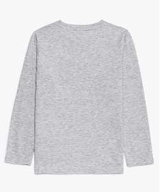 tee-shirt garcon a manches longues avec motif et sequins gris9055101_3