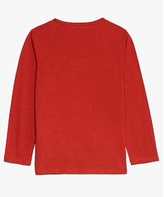 tee-shirt garcon a manches longues a motif colore rouge9058701_2