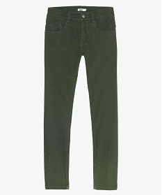 pantalon garcon 5 poches coupe slim en stretch vert pantalons9063901_1