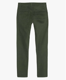 pantalon garcon 5 poches coupe slim en stretch vert pantalons9063901_2