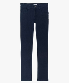 pantalon garcon 5 poches coupe slim en stretch bleu pantalons9064001_1