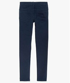 pantalon garcon 5 poches coupe slim en stretch bleu pantalons9064001_3