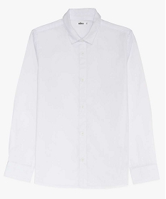 chemise garcon classique unie a manches longues blanc9064401_1