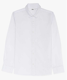 chemise garcon classique unie - repassage facile blanc9064401_1