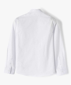 chemise garcon classique unie a manches longues blanc9064401_3
