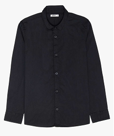 chemise garcon classique unie - repassage facile noir9064501_2