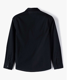 chemise unie a manches longues garcon noir9064501_3
