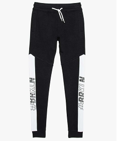 pantalon de jogging garcon avec bandes contrastantes noir pantalons9064901_2