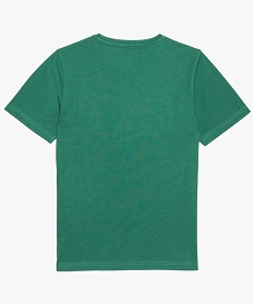 tee-shirt garcon a manches courtes avec inscription sur lavant vert tee-shirts9067901_2