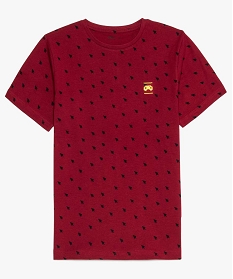 tee-shirt garcon a manches courtes et motifs rouge tee-shirts9068201_2