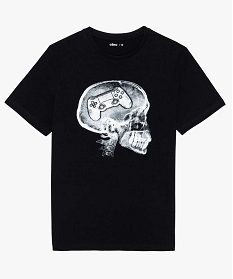 tee-shirt garcon imprime a manches courtes noir tee-shirts9069701_1