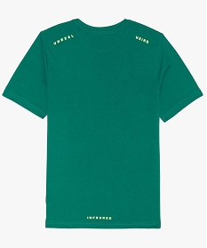 tee-shirt garcon imprime a manches courtes vert tee-shirts9070101_3