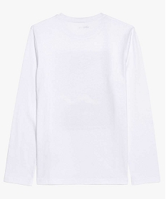 tee-shirt garcon a manches longues avec large motif blanc tee-shirts9072001_3
