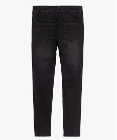 jean fille coupe skinny en matiere extensible noir jeans9077201_2