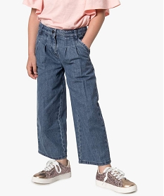 jean fille coupe flare a plis gris jeans9077801_1