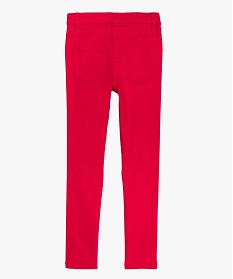 pantalon fille avec lisere passepoile paillete sur les cotes rose pantalons9079301_3